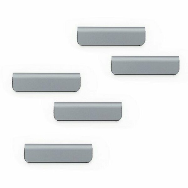 Durable Office Products Clip, Magnetic, 2-3/8inWx5/8inH, Silver, 10PK DBL470523